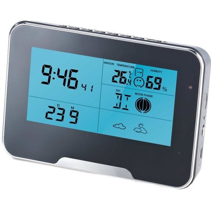 Horloge de temp/érature 2 en 1 pour appareils /électroniques de voiture