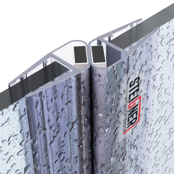 Compatible avec 8 2 metres de long Vendu en paires magnétique de douche joints Mag011 180 ° Aimant pour portes droites ou Quadrant 9 ou 10 mm en verre