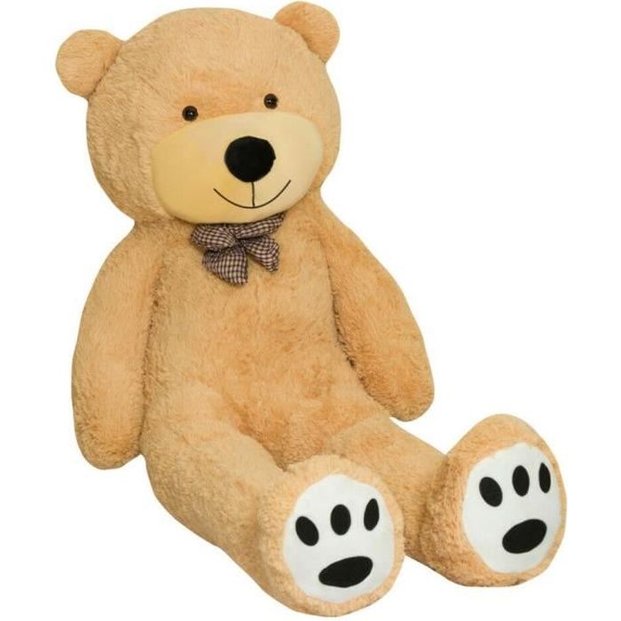 TEDBI Grand Ours en Peluche, Geant Nounours gigantesque S01 [Beige