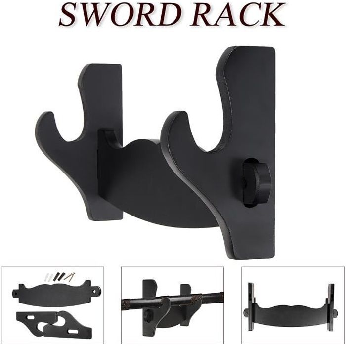WANGZHENG Épée Porte-Support Mural épée de samouraï Présentoir Support Arme Cintre pour Katana Wakizashi Tanto,1 Layer
