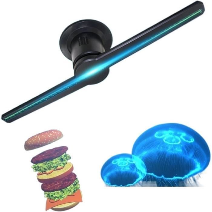 Ventilateur Projecteur Hologramme 3D - 16,5 Pouces, Résolution 800x480, Télécommande - Animation Noël Halloween Magasin