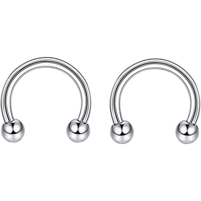 Piercing Au Nez, Piercing Arcade, Oreille, Levre, Nombril Barre Avec Boules, Bijoux Piercing