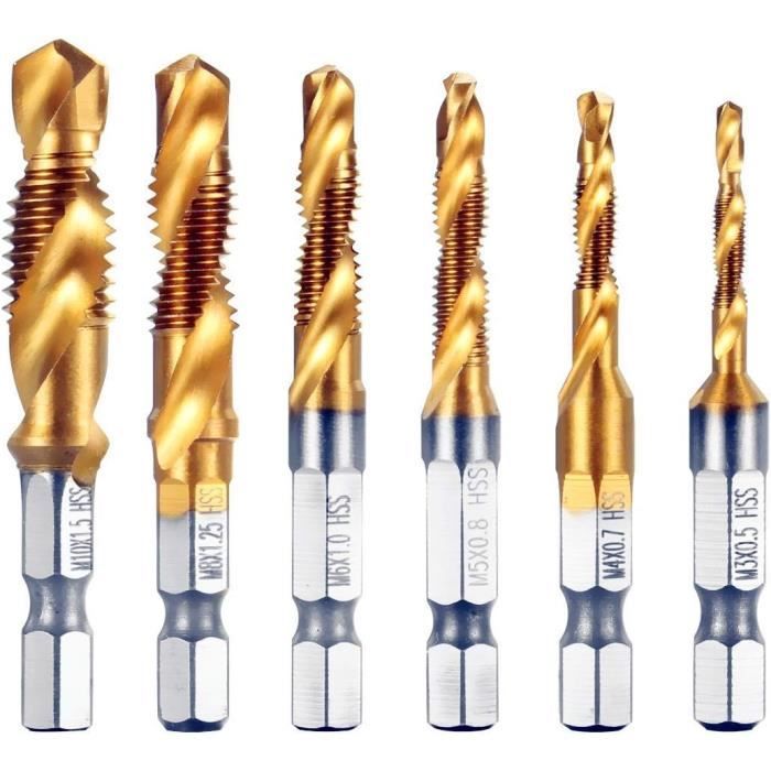 Kit Combiné TAP Et Matrice De Coupe + Extracteur De Vis - 110 Pièces Métriques - Acier Allié