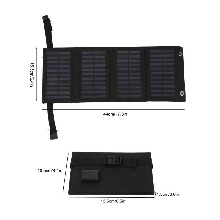 Panneau solaire - YOSOO - 20W - Monocristallin - IP65 - Portable avec