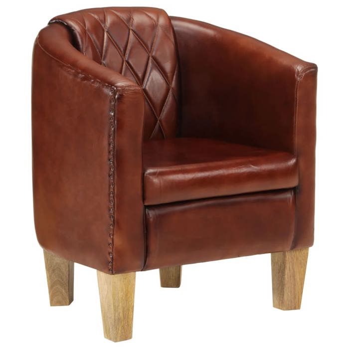 vidaXL Fauteuil Cabriolet Chaise de Relaxation Siège avec Accoudoirs Rembourrés Canapé de Salon Salle de Séjour Marron 359638