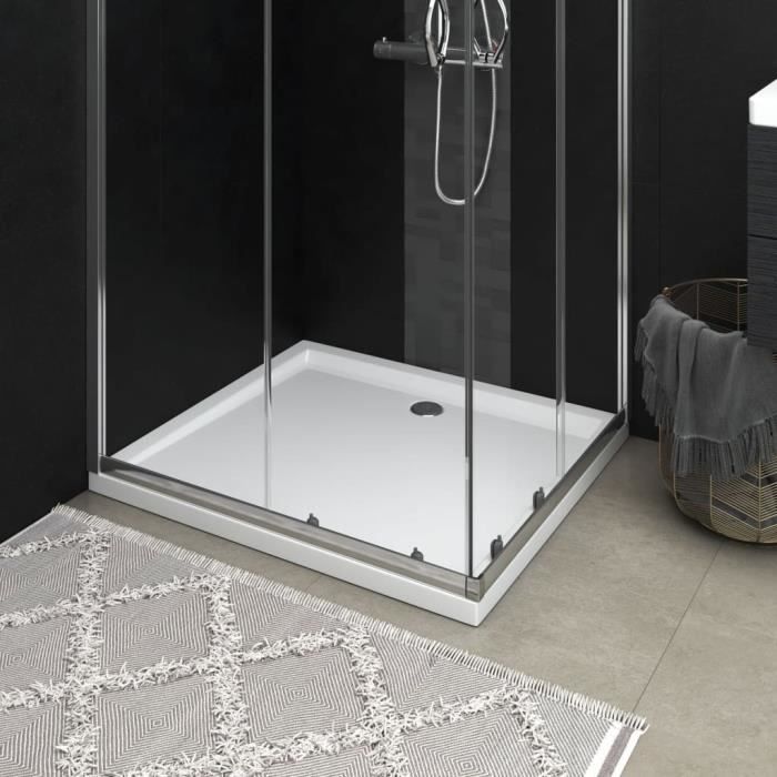 Receveur de douche rectangulaire ABS Blanc 80x90 cm 148908