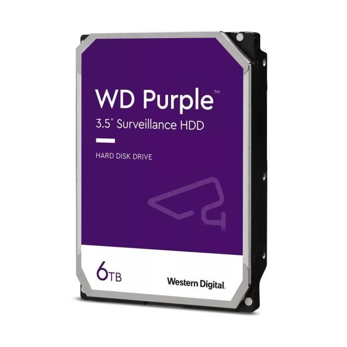 WD 6TB 256MB 3.5IN SATA WESTERN DIGITAL WD64PURZ - vue 1