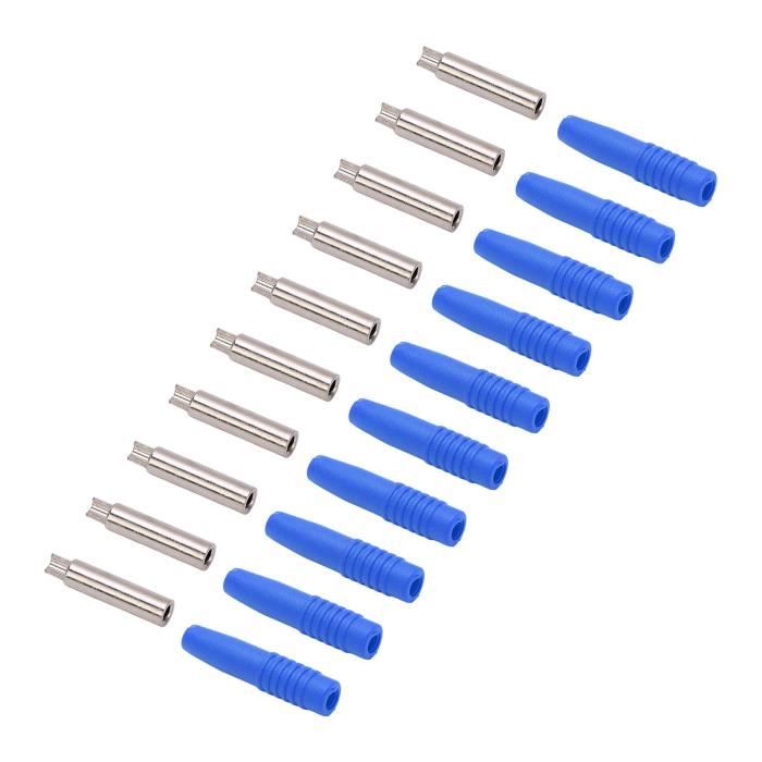 Connecteurs Banane 2 Mm - Lot De 20 Pièces Pour Câbles Haut-parleur Et Ampli, Laiton + Plastique, Rouge/vert/jaune/bleu/noir