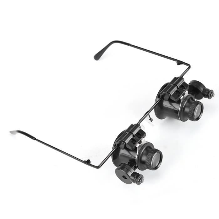 Loupe avec 2 Lumières LED, 20X Loupe Grossissante de