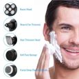 Rasoir électrique LCD 5D pour hommes, tondeuse pour chauve, barbe, nez, cheveux, têtes flottantes, Rechargeable USB, [AB046EC]-1