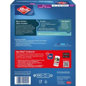 Sac de congélation zip Albal Cdiscount