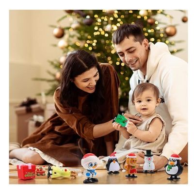 Petit Cadeau Calendrier Avent 10 Pièces Jouets à Remonter De Noël Jouets Mécaniques De Noël Bonhomme Collant