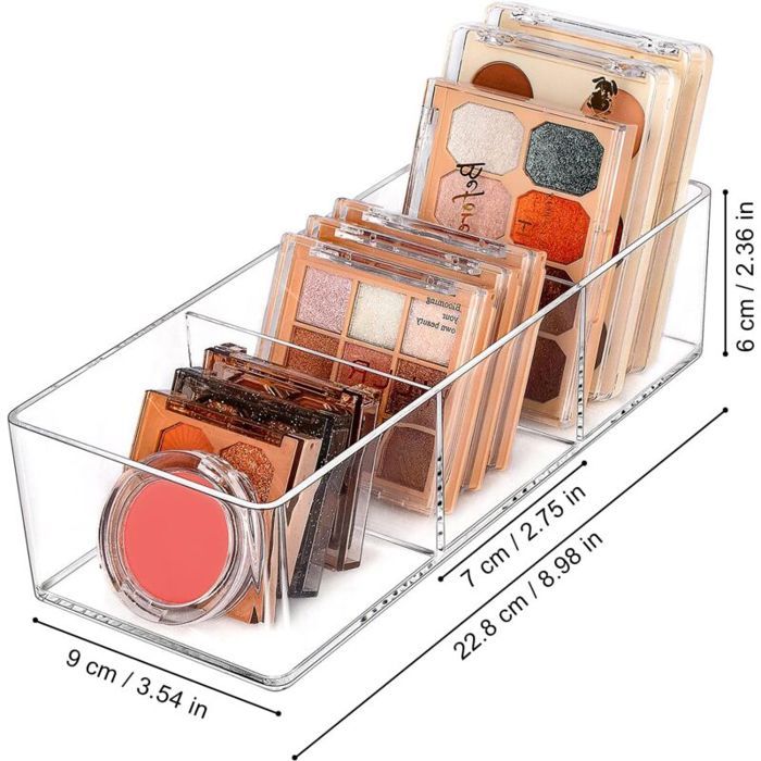 Organisateur De Tiroir 3 Étages Acrylique Transparent - Rangement Maquillage, Bijoux, Bureau