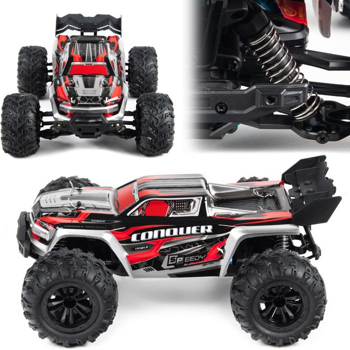 Voiture RC 4x4 40 Km/h – Échelle 1:14, 2 Batteries 1300mAh, 2 Jeux De Pneus, Etanche, Cadeau Adulte Enfant Débutant