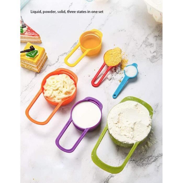 Zerodis Cuillère à mesurer réglable Cuillère à mesurer échelle réglable Cuillère doseuse en