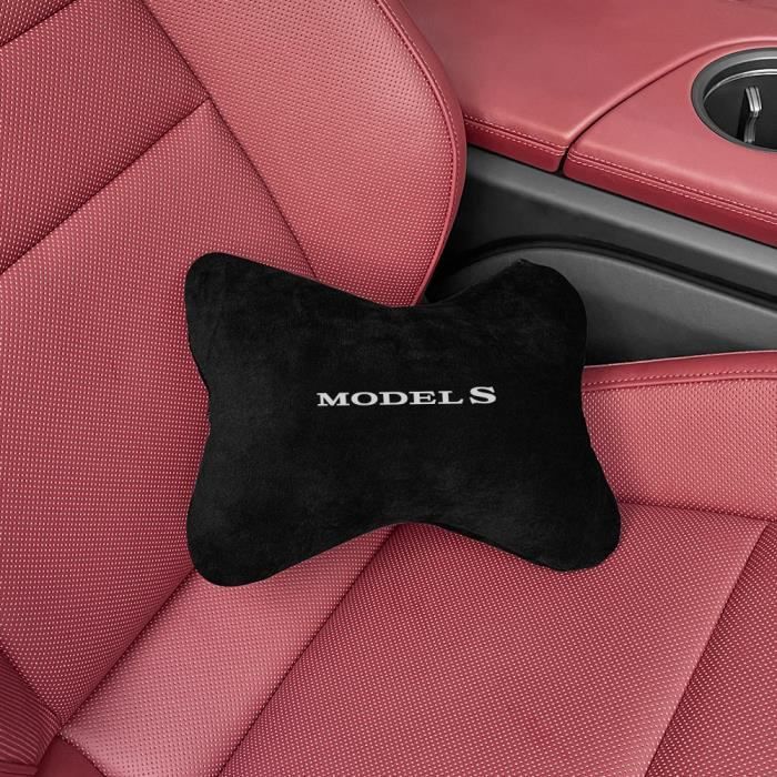 Oreiller de Cou pour appuie-tête de siège de Voiture avec Logo pour Tesla  Model S X 3, Coussin de siège Ergonomique en Mousse à mémoire de Forme
