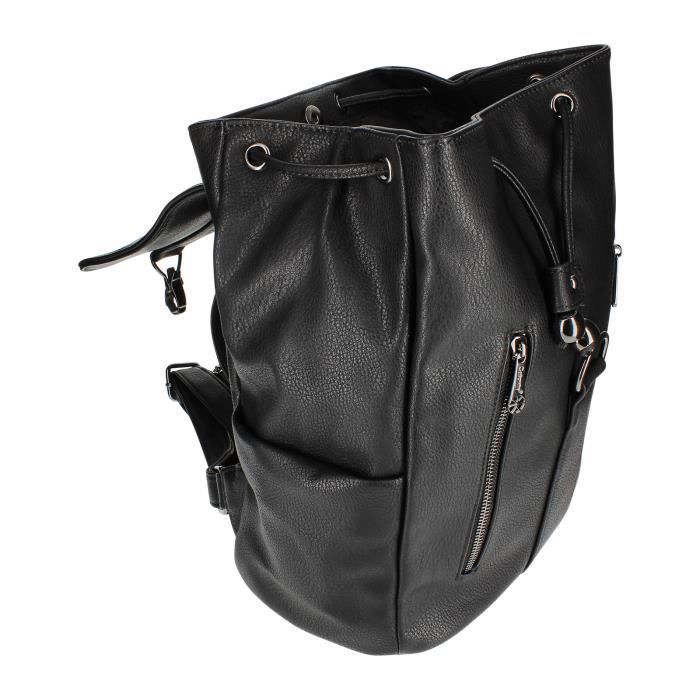 Sac dos Feminin en similicuir Gallantry Paris Noir Noir
