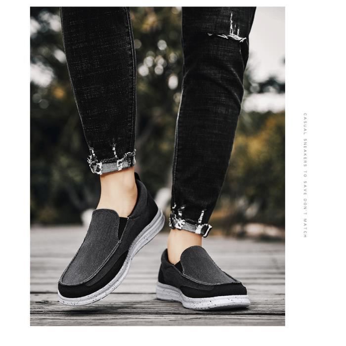 Mocassin toile homme shop