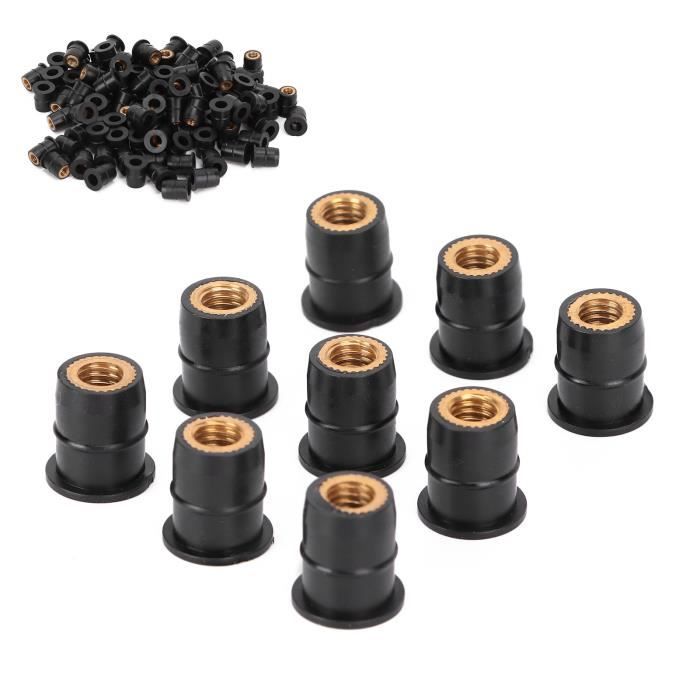 Lot De 20 écrous Caoutchouc M6 Pour Carénage DUCATI - Noir - Neufs Sous Emballage - Origine Chine