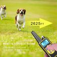 Collier de dressage pour chien Collier de choc pour chien avec télécommande 800 mètres de portée Rechargeable étanche 1-99 Vibrati-2