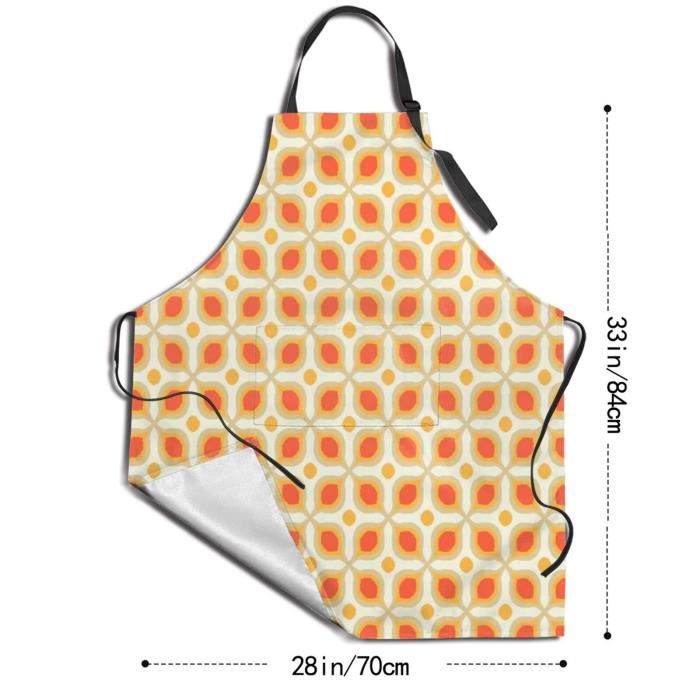 LOZTBUE Tablier Fleuri Pour Femme Avec Grande Poche - Tablier De Cuisine Ajustable Et Élégant, Idéal Cadeau Cuisine