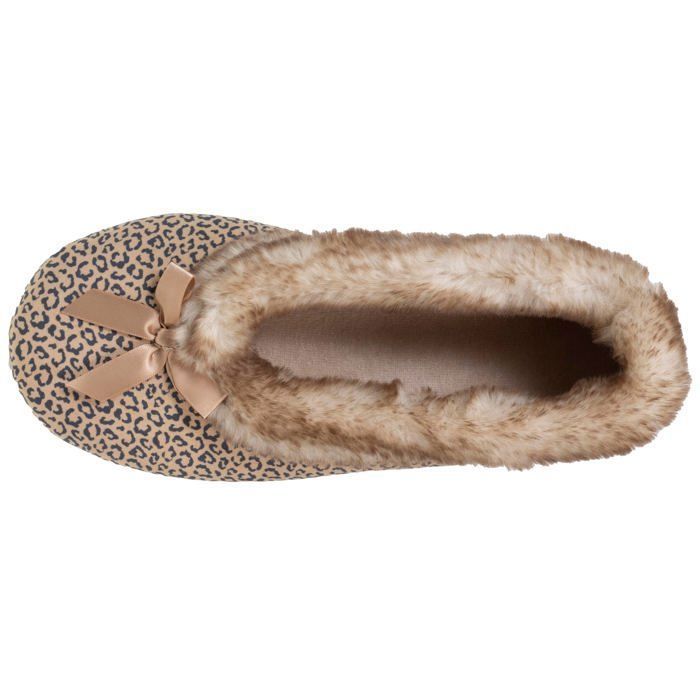 Chaussons Ballerines Isotoner Pour Femme - Semelle à Mémoire De Forme Ultra-Souple, Taille 37/38