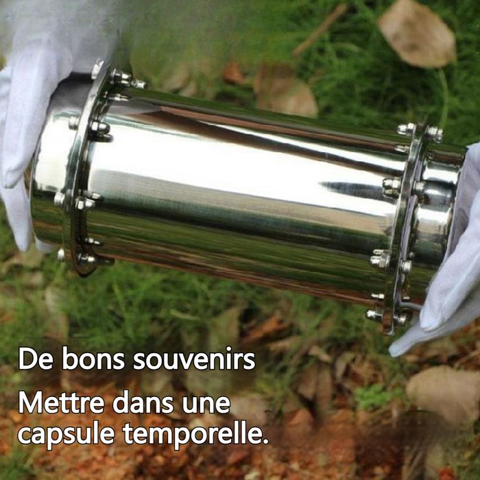 Capsule temporelle en acier inoxydable26x10x10cm Anti corrosion durable ...