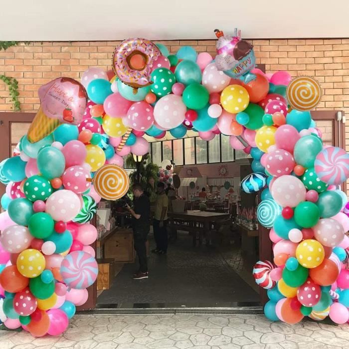 Dww-decoration Anniversaire Enfant Fille, Kit Anniversaire Fille Avec  Bannire Happy Bithday Decoration, Glace Bonbons Ballons Anniversaire Fille  Pour