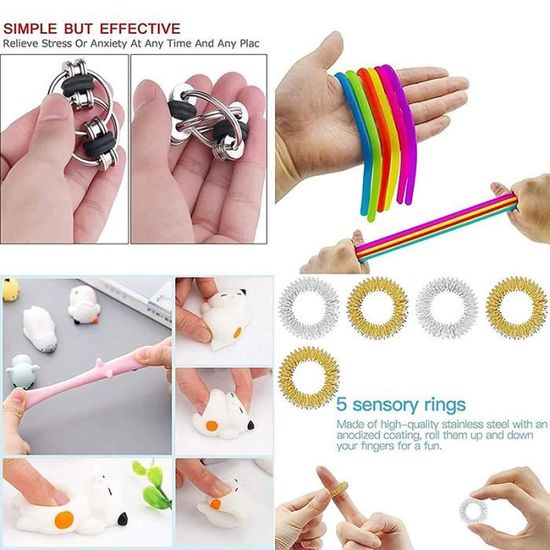 20pc / Fidget Ensemble de jouets sensoriels anti-stress - Autre