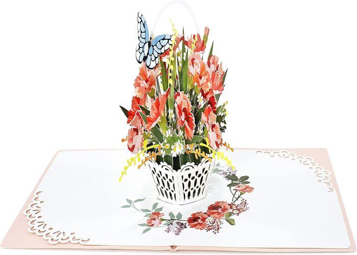 Lily PopUp Cartes D'Anniversaire, Cartes de FêTe des MèRes, Carte de