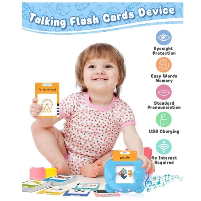 Jouet Éducatifs pour Enfants de 1 2 3 4 5 6 Ans Cartes éducatives Cartes  Flash Parlantes avec Cartes Jeux Préscolaires Montessori - Cdiscount Jeux -  Jouets
