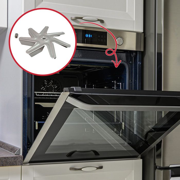 Hélice avec écrou 150X18 mm Four, cuisinière 00650472, 00600434 SIEMENS ...