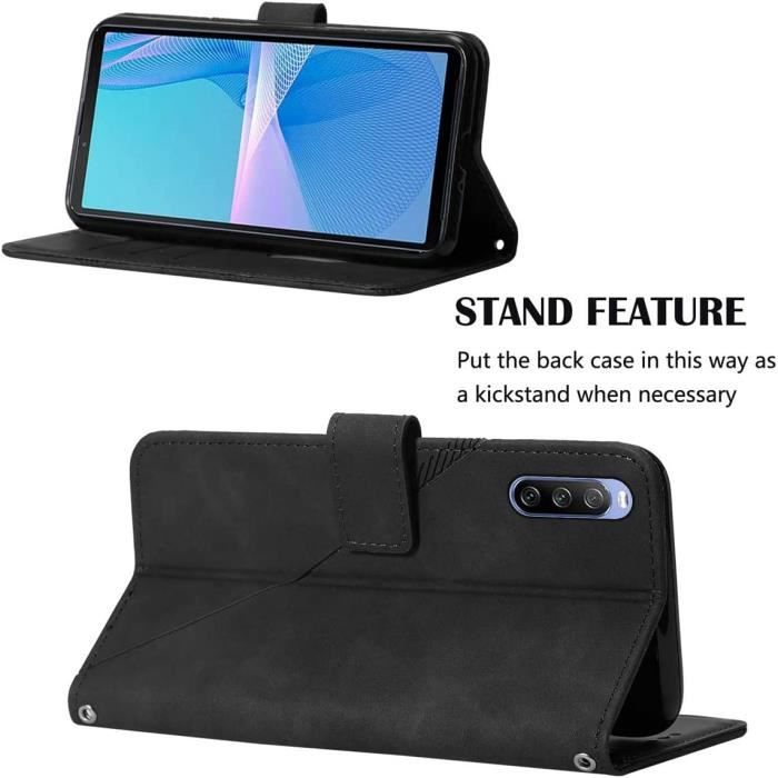 Coque Sony Xperia 10 III 6 0 Pouces PU Magn tique Pochette Cuir