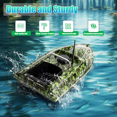 Sengfwin Bateau Appât Télécommandé Pêche Carpe 500m - 1.5kg Camouflage Double Moteurs