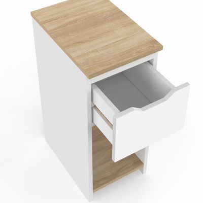 WOLTU Lot De 2 Table De Chevet Étroite 30x30x60cm, Avec 1 Casier Ouvert