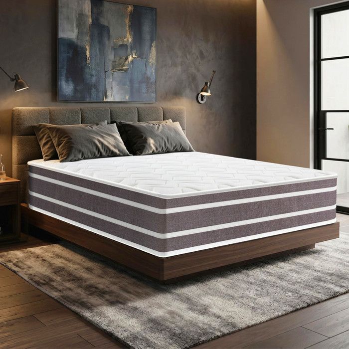Matelas 140x190 cm, Sérénité, 27cm, Ressorts Ensachés, Mousse Haute Densité, Indépendance de Couchage, Soutien très ferme, face été/hiver Matelas 140x190 cm, Sérénité, 27cm, Ressorts Ensachés, Mousse Haute Densité, Indépendance de Couchage, Soutien très ferme, face été/hiver