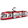 Tramway A friction City Liner 46 cm Rouge - Portes Ouvrantes - Vehicule miniature-0