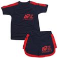 Enfants Shorts Ensemble Bleu Marine Garçons Filles T-Shirt Des Sports L'éte Tenues Shorts 2 Pièces 5-13 Ans-0