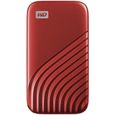 WD - Disque SSD Externe - My Passport™ - 1To - USB-C - Rouge-0