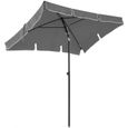 Parasol Rectangulaire - SONGMICS - GPU25GY - Protection Solaire - Inclinable - Toile Polyester-0