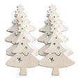 10 pièces ornement arbre de noël bois artisanat pendentif suspendu décor fournitures de fête pour   SAPIN DE NOEL - ARBRE DE NOEL-0