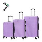 CELIMS FRANCE Set de Valise 3 Pièces | Valise CELIMS Week-end | Cabine + Moyenne + Grande | Roues 360 | Cadenas | Violet