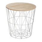 Table basse - ATMOSPHERA - Kumi grise - Scandinave-Nature - Bois - Panneaux de particules - 39.5cm x 41cm