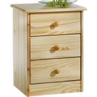 IDIMEX Table de chevet RONDO pin massif vernis naturel