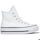 Basket Converse PLATEFORME CUIR HI - CONVERSE - Blanc - Adulte - Plat - Lacets