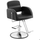 PHYSA Fauteuil de coiffeur Repose-pieds Réglable Chaise de barbier 200 kg Yoxall Black