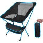 Chaise de camping pliante - ROSEDOES - avec accoudoirs - alliage d'aluminium léger - capacité de charge 105 kg