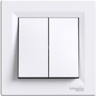 SCHNEIDER ELECTRIC Interrupteur double allumage unipolaire à vis, blanc Schneider Asfora EPH0300321/SCH