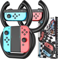 Volant Mooroer pour Nintendo Switch/Switch OLED Grip Kit D'accessoires de Poignées de Volant de Course pour Manette Switch/Switch