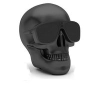 Haut-parleur Bluetooth sans fil - Metal Mini Skull - Blanc - Subwoofer Bass